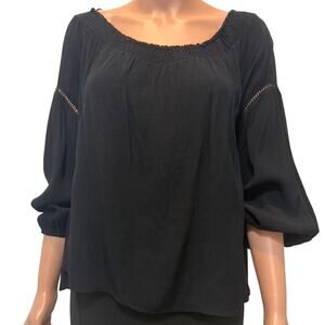 Astr the Label small 1/2 sleeve peasant top blouse TB 2929